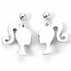 image 1 of Barbie Sterling Silver Silhouette Stud Earrings