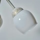 image 2 of ValueLights Kenton Aged Metal Effect 3 Way Ceiling Light White Glass Shades and Bulbs