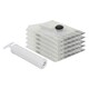 image 1 of Harbour Housewares Vacuum Storage Bags with Hand Pump - Medium (50 x 70cm) - White - Pack of 5 White