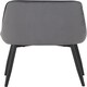image 10 of Quebec Wave Edge Dining Set with 4 Velvet Avery Chairs Grey