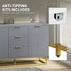 image 6 of HOMCOM Sideboard Storage Cabinet with Adjustable Shelves Grey