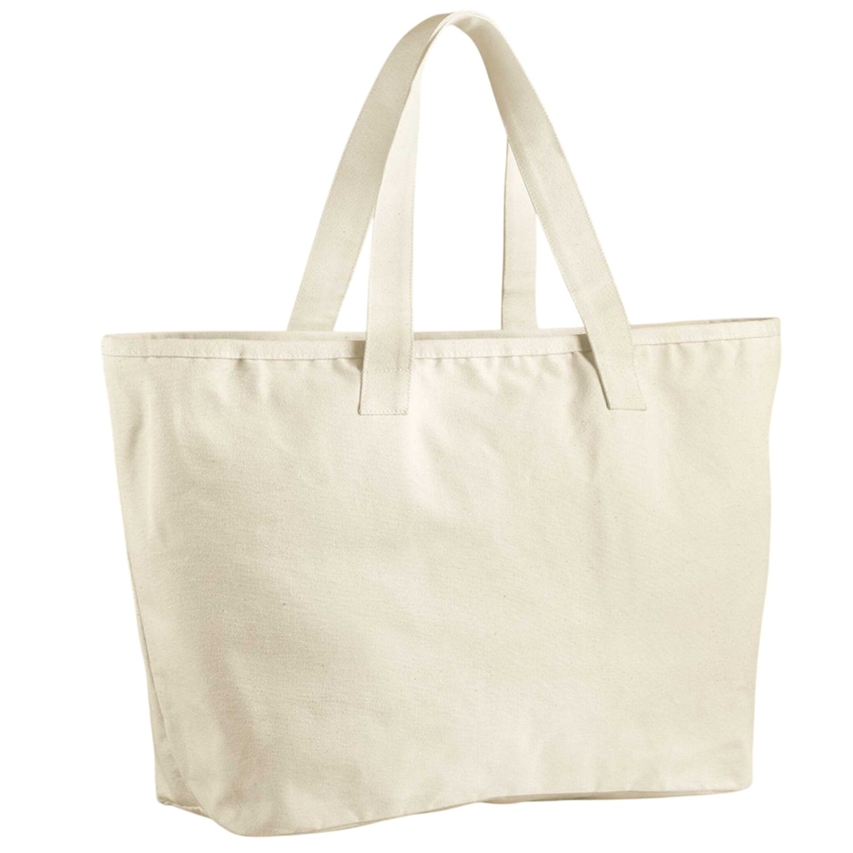 image 1 of Westford Mill Cotton Heavy Duty Tote Bag | Multi | Natural | One Size | 1