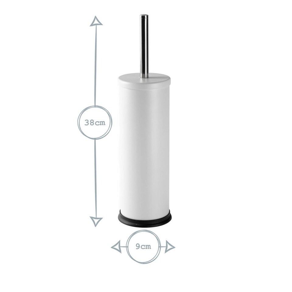 image 1 of Harbour Housewares Round Toilet Brush - Matt White | White | Matte White