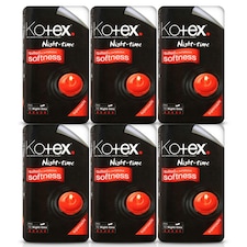 Kotex Maxi Night-Time 10 Sanitary Pads - Pack of 6