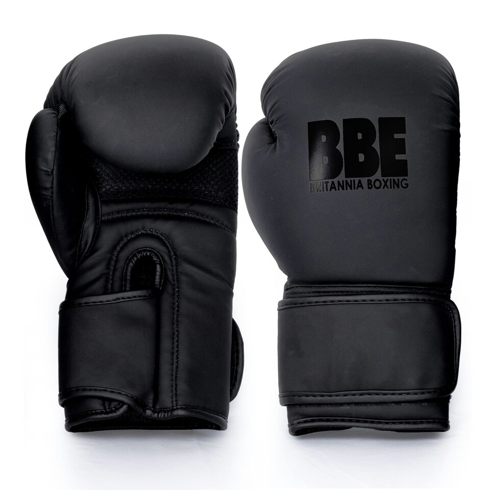 image 1 of Matte Black Sparring/Bag Boxing Gloves - 14oz