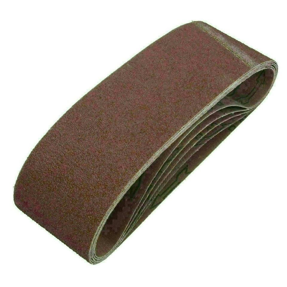 image 1 of 75mm x 533mm 40 Grit Coarse Abrasive Sanding Belt Sander Discs 25 Pack