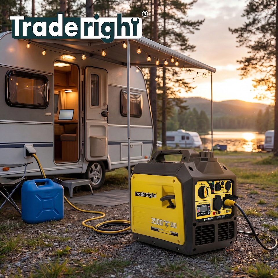 image 1 of Traderight Inverter Generator 3500W Portable Petrol Quiet Backup Power Pure Sine