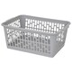 image 2 of 2 x Multipurpose Plastic Handy Storage Basket Cool Grey For Organisation Grey