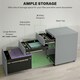 image 3 of Vinsetto 3 Drawer File Cabinet, Lockable Metal Filling Cabinet, Grey