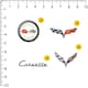 image 2 of Chevrolet Corvette Deluxe Logo Stickers (Pack of 50) - Multicoloured - One Size
