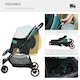 image 3 of PawHut Dog Stroller for XS Dogs, S Dogs, Cats with Rain Cover - Dark Green