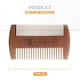 image 3 of Kobe Pro Wood Double Sided Beard or Moustache Comb