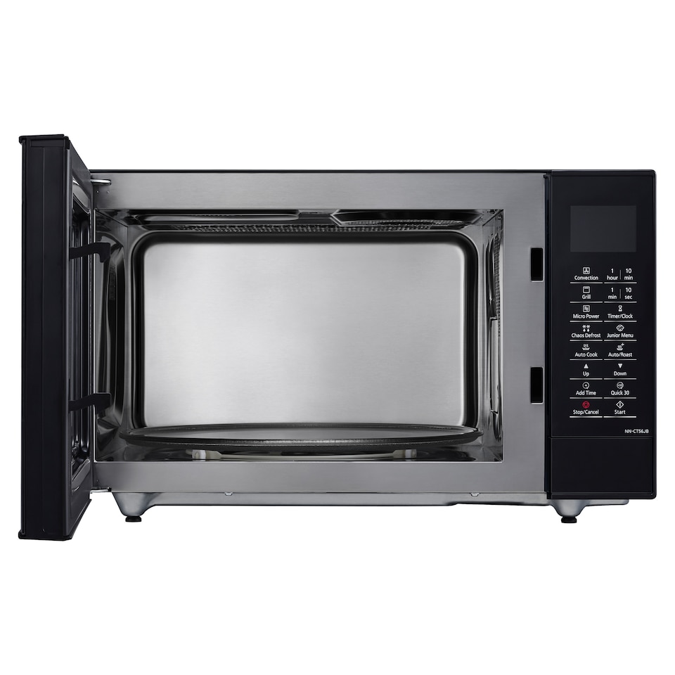 image 1 of Panasonic PA0056 NN-CT56JBBPQ Slimline Combination Microwave Oven, Black, 18/10 Steel, 1300 W, 27 litres