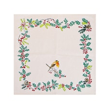 Ulster Weavers Christmas Robins Napkins - 2 Pack Green