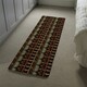 image 4 of Orange & Black Hieroglyphs (Runner Rug) Black
