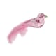 image 2 of Decorative Dusky Pink Velvet Bird With Clip - 30cm