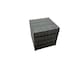 image 4 of Fimous Outdoor Corner Sofa Dining Table Set Garden Rattan Furniture Set 8 Seater with Side Table 2 Big Stools Dark Grey
