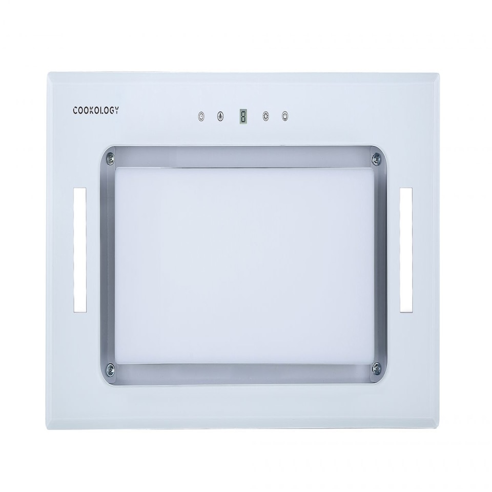 image 1 of Cookology 52cm White Glass Built-In Canopy Cooker Hood - Energy Rating A+