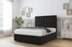 image 2 of Sloomy Langston Black Plush Divan Bed With Mattress 4 Drawers With 26" Strutted Headboard & 12" Matching Footboard 5' King | Black | Black | King | 1