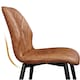 image 6 of Yaheetech Set of 2 Faux Leather Dining Kitchen Chairs with Petal Accented Backrest