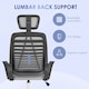 image 4 of Vinsetto Mesh Office Chair, Computer Chair with Rotatable Headrest, Grey