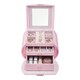image 4 of Living and Home Stylish Jewellery Box with Handle - Pink