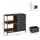 image 3 of HOMCOM Chest Dresser Tower with 3 Drawers Storage Cabinet Organizer, Beige