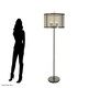 image 2 of Interiors by Premier Black Finish Floor Lamp With Gold Accents, Industrial Iron Mesh Candle Style Floor Lamp, Lighting Feature Black