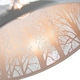 image 4 of Unique and Beautiful Soft Grey Metal Forest Design Ceiling Pendant Shade | Grey