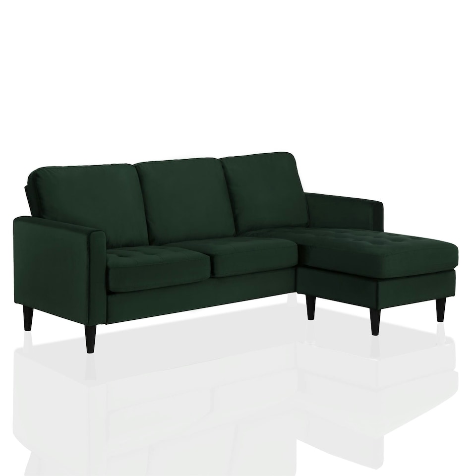 image 1 of Strummer Reversible Sectional Sofa Green | Green | Green | Three Seater