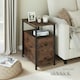 image 8 of Bedside Table Tullamore - 2 shelves and 2 drawers | Brown | Industrial wood dark, rustic | 49,50 x 30 x 61,50 cm | 1
