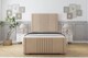 image 1 of Sloomy Harrington Pebble Plush Bed Frame With Mattress With 50" Upholstered Headboard 4' Small Double