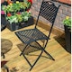 image 2 of 2 Seater Deluxe Havana Lattice Bistro Set - Black