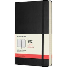 Moleskine 12M Daily L Planner - Deep Black - One Size