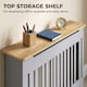 image 4 of HOMCOM Radiator Cover Painted Slatted MDF Cabinet Lined Grill 112x19x81cm