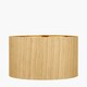 image 3 of 35cm Gold Slubbed Faux Silk Gold Lined Cylinder Lampshade for Table Lamps Gold