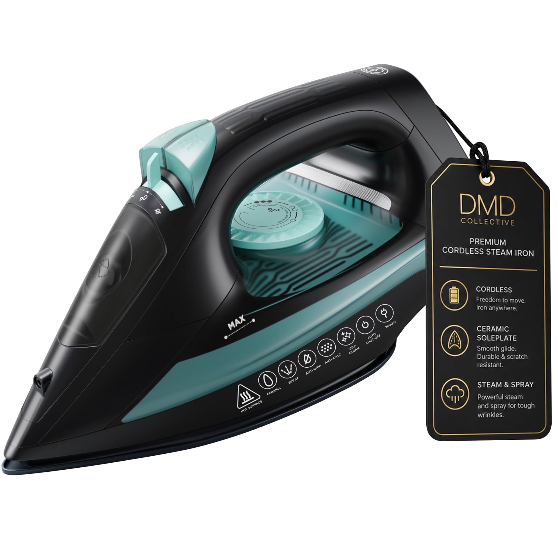 DMD Cordless Steam Iron with Ceramic Soleplate 2800W