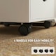 image 5 of HOMCOM Mobile Vertical Filing Cabinet with 5 Drawers for Home Office, White White