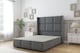 image 1 of Sloomy Beaumont Armour Coniston Divan Bed Base 2 Drawers Foot-End With 54 Inch Wingback Headboard & 12 Inch Matching Footboard | Grey | Armour | Super King | 1