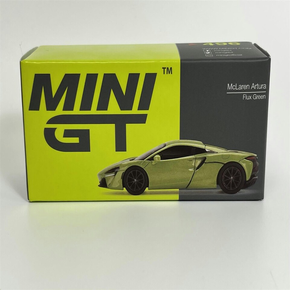 image 1 of McLaren Artura Flux Green RHD 1:64 Scale Mini GT MGT00496R
