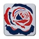 image 3 of Red & Blue Rose Print (Coaster)