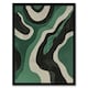 image 1 of Abstract Amazon River Green Living Room Black Framed Wall Art Print A4