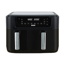 Haden 9.5l Dual Air Fryer - Preheat And 12 Preset Cooking Functions, Sync Finish And Match Cook Technology – Multi-cooking Air Fryer For Healthy Oil-free Meals