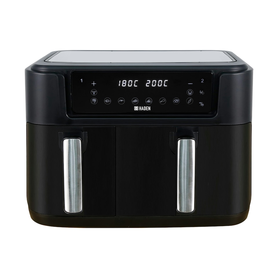 image 1 of Haden 9.5l Dual Air Fryer - Preheat And 12 Preset Cooking Functions, Sync Finish And Match Cook Technology – Multi-cooking Air Fryer For Healthy Oil-free Meals