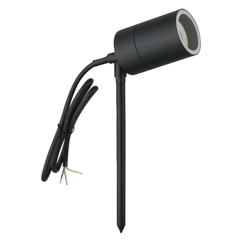 image 1 of Set of 2 Blaze - Black Outdoor Spike Lights Black | Clear