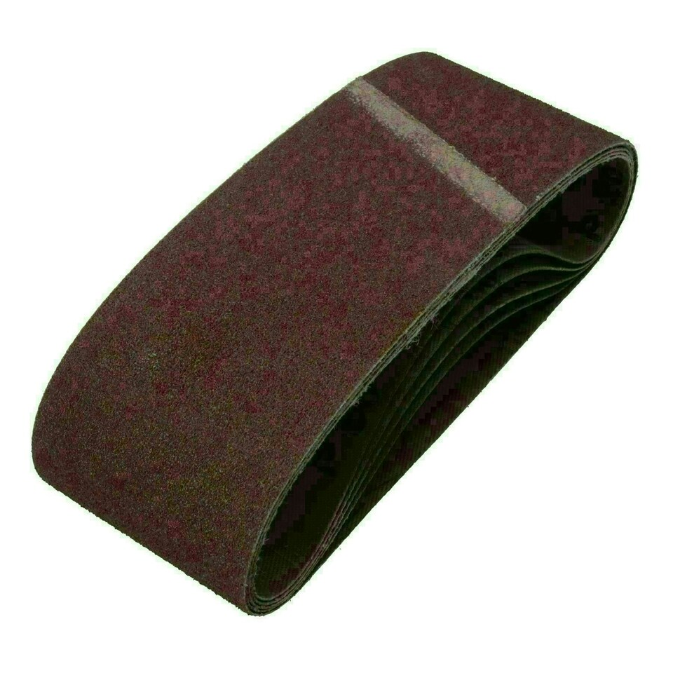 image 1 of 75mm x 457mm 60 Grit Medium Abrasive Sanding Belt Sander Discs 10 Pack