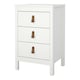 image 3 of Barcelona Bedside Table 3 Drawers in White