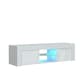 image 4 of TV Unit 130cm White Gloss Doors White Matt Body Modern Cabinet White