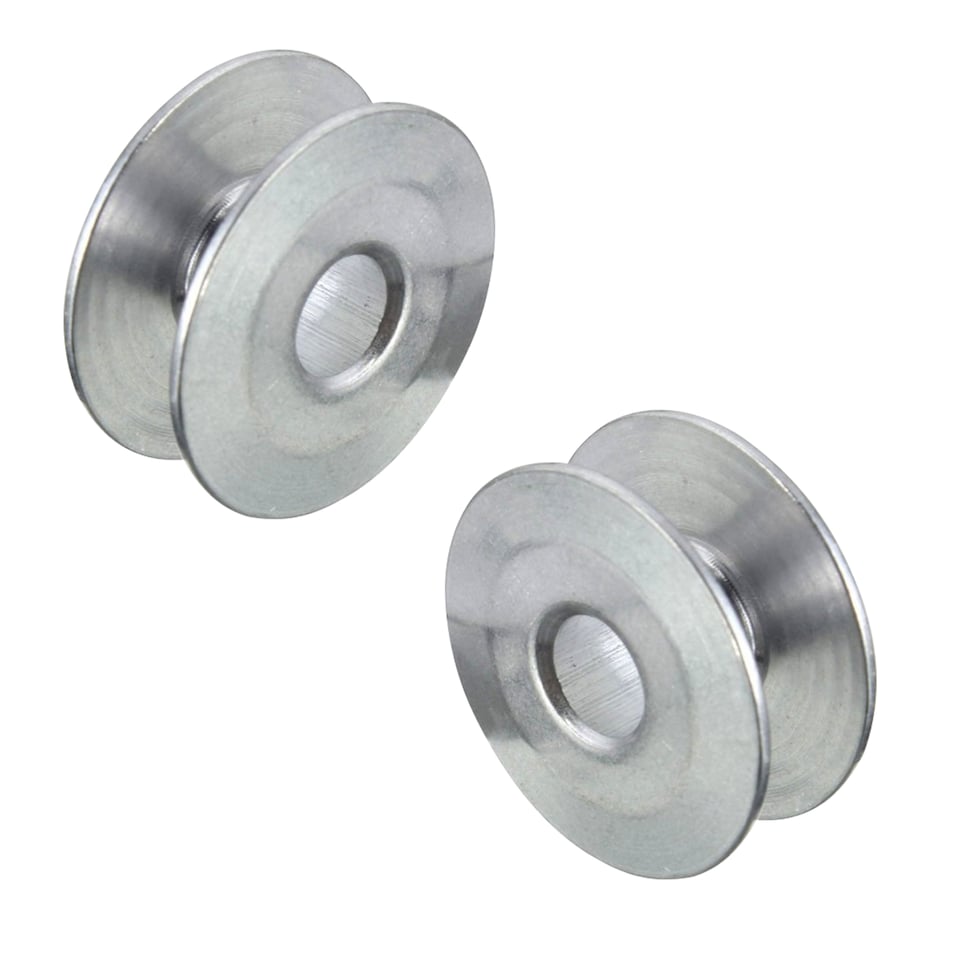 image 1 of Silver Sewing Machine Bobbin Spool Universal Fits for Sewing Machine