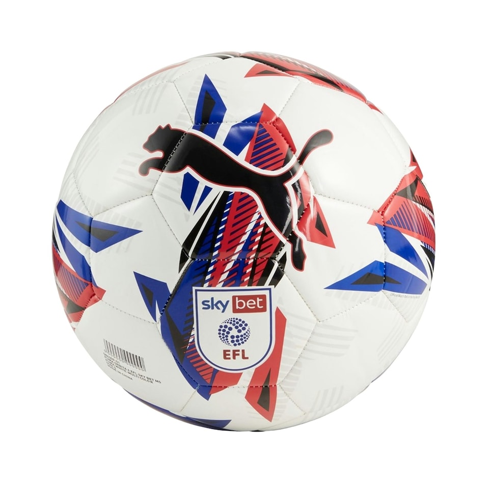 EFL Orbita 6 Sky Bet 24/25 Puma Training Football - White/Red/Blue - 5 White
